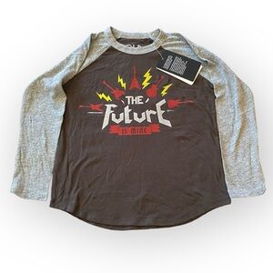 Chaser Boy’s The Future is Mine Raglan T Shirt Graphic Tee Size 6 NWT